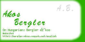 akos bergler business card
